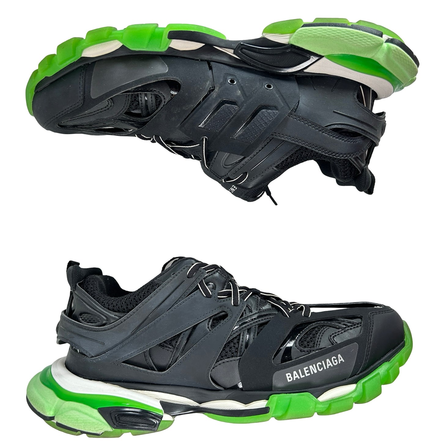 570391W1GB11003 Balenciaga Track Black Glow-In-The-Dark [USED] - EU 45 / US 12 M (Used) (No Label)