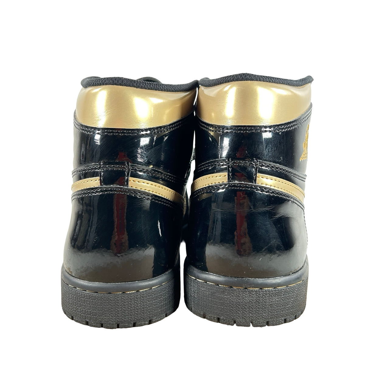 555088 032 Jordan 1 Black/Gold [USED] - 11 M (Used) (No Box2)