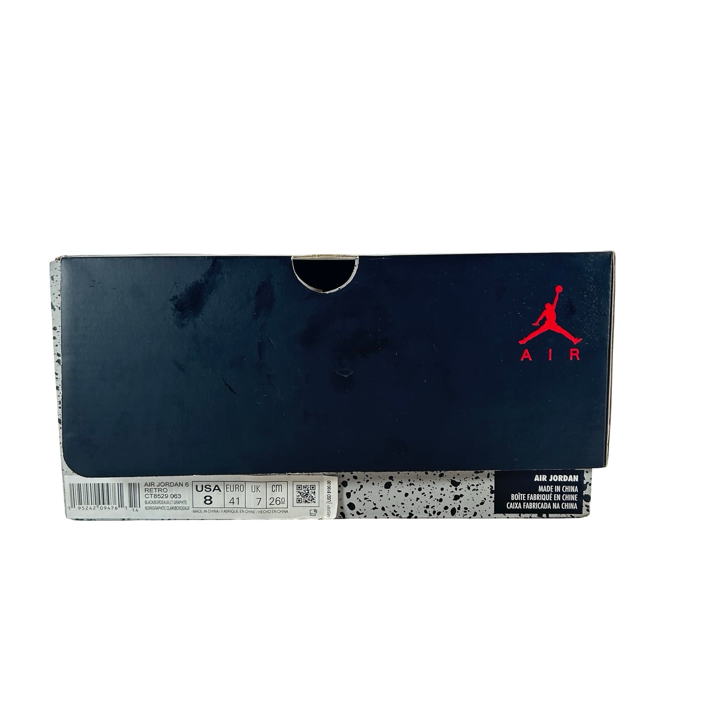 CT8529 063 Jordan 6 Retro Bordeaux [USED] - 8 M (Used)