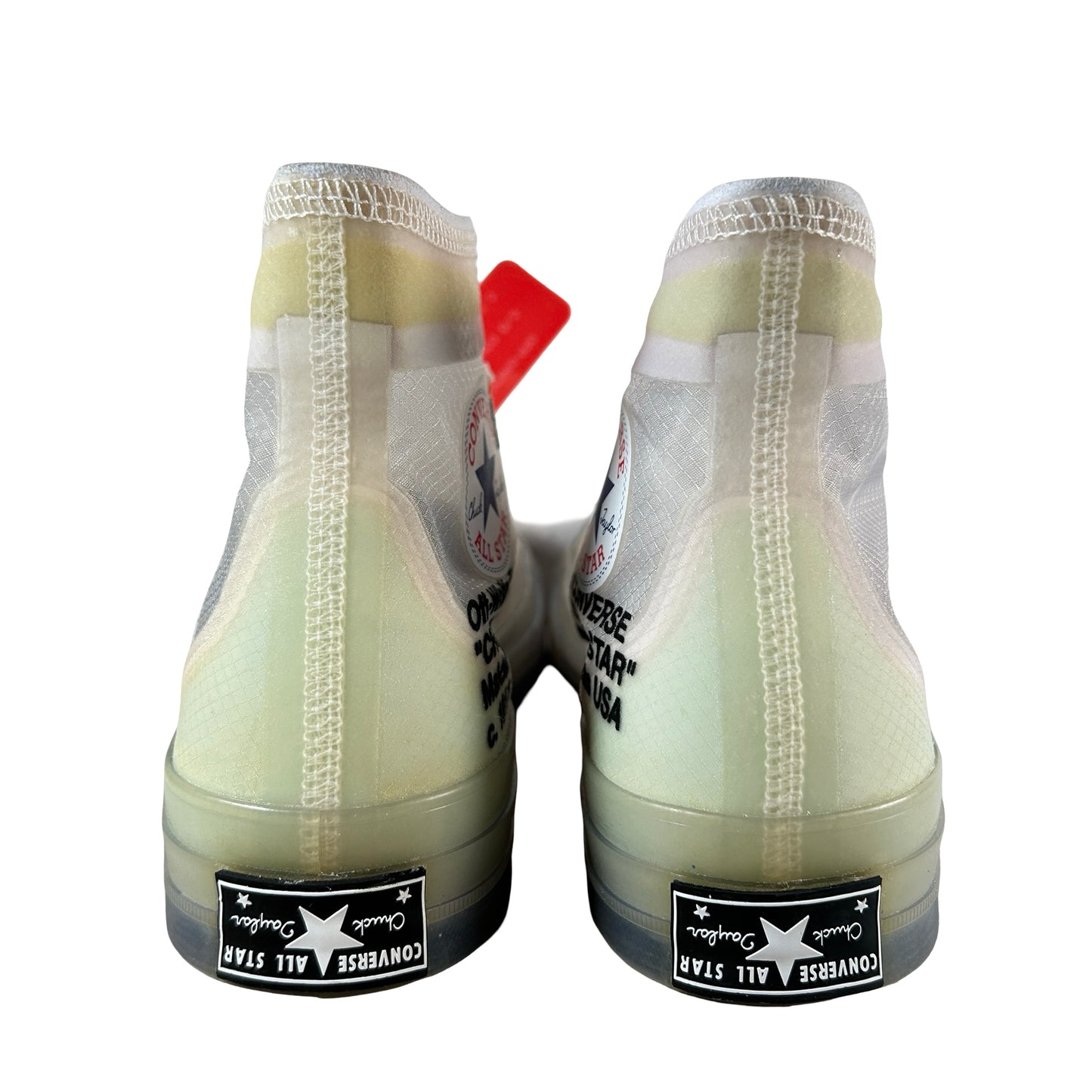 162204C Converse Chuck Taylor All Star Vulcanized Hi Off-White - 9.5 M (Yellowing)
