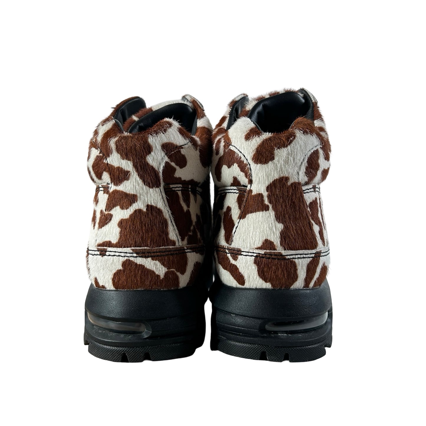 IO4635 100 Nike Air Max Goadome Sail Cacao Wow Cow Print Pony Hair [USED] - 12 M (Used)
