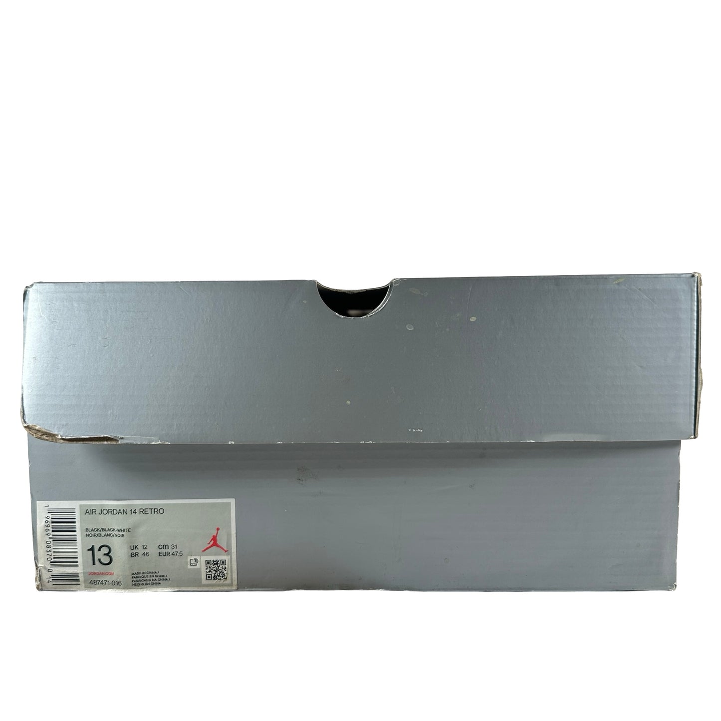 487471 016 Jordan 14 Retro Black White [USED] - 13 M (Used)
