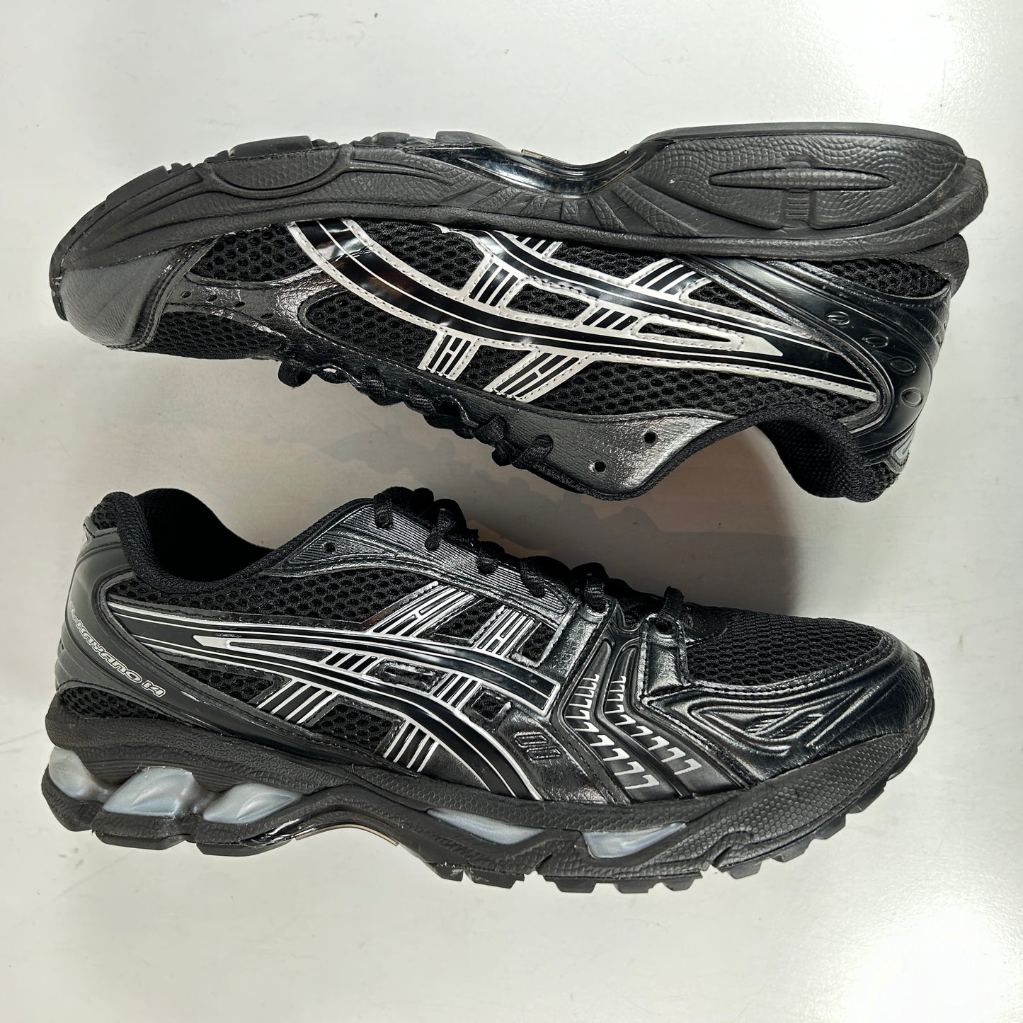 1201A019 006 ASICS Gel-Kayano 14 Black Pure Silver [USED] - 9 M (Used)