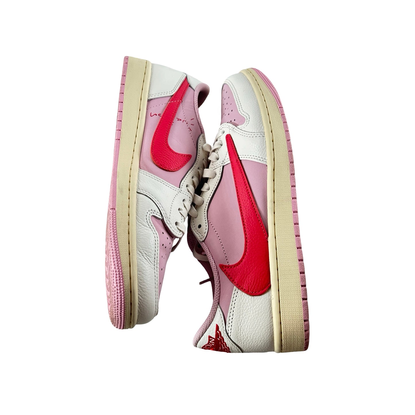 IQ7604 101 Jordan 1 Retro Low OG SP Travis Scott Sail Tropical Pink [USED] - 9.5 M (Used3)