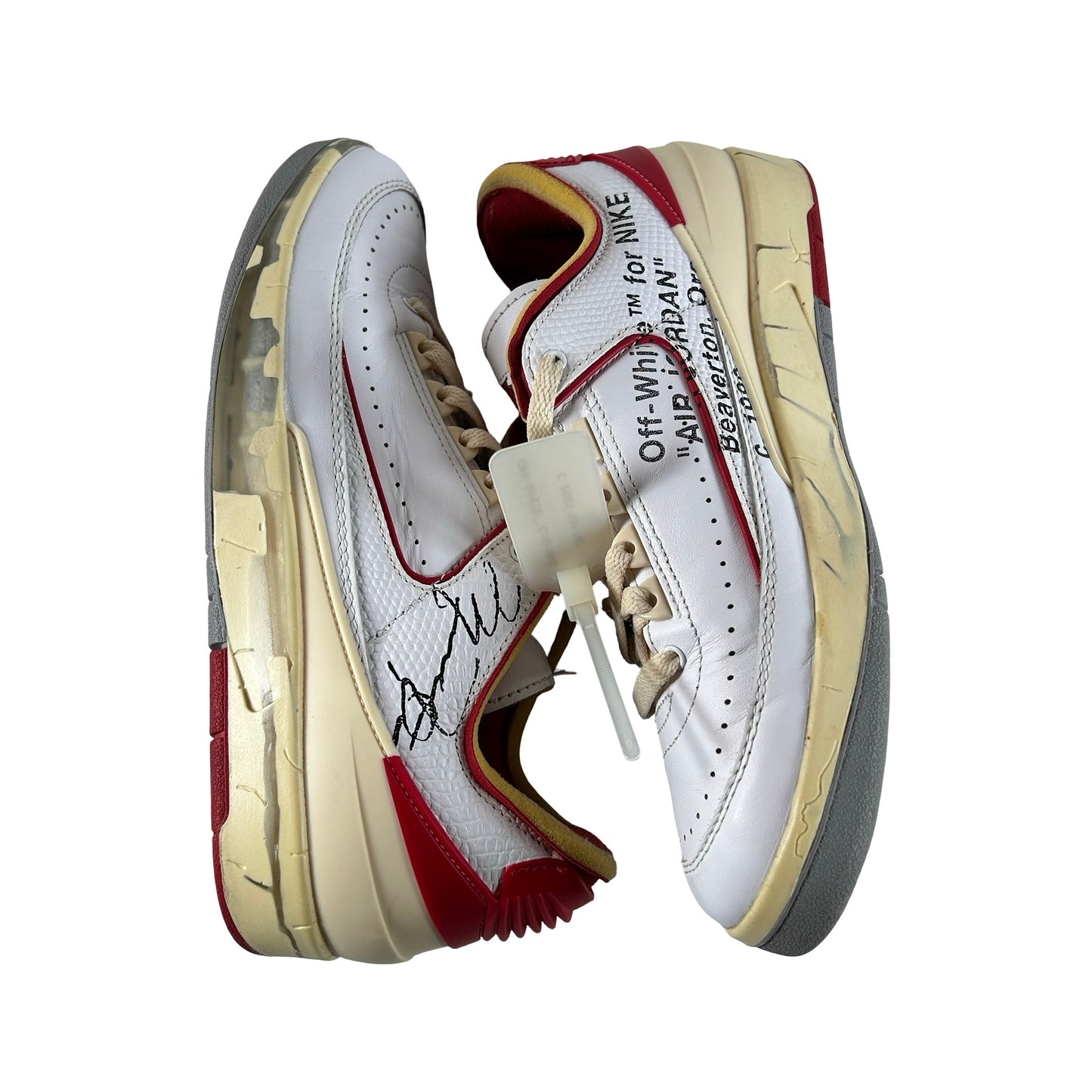 DJ4375 106 Jordan 2 Retro Low SP Off-White White Red [USED] - 9 M (Used2) (No Box2)