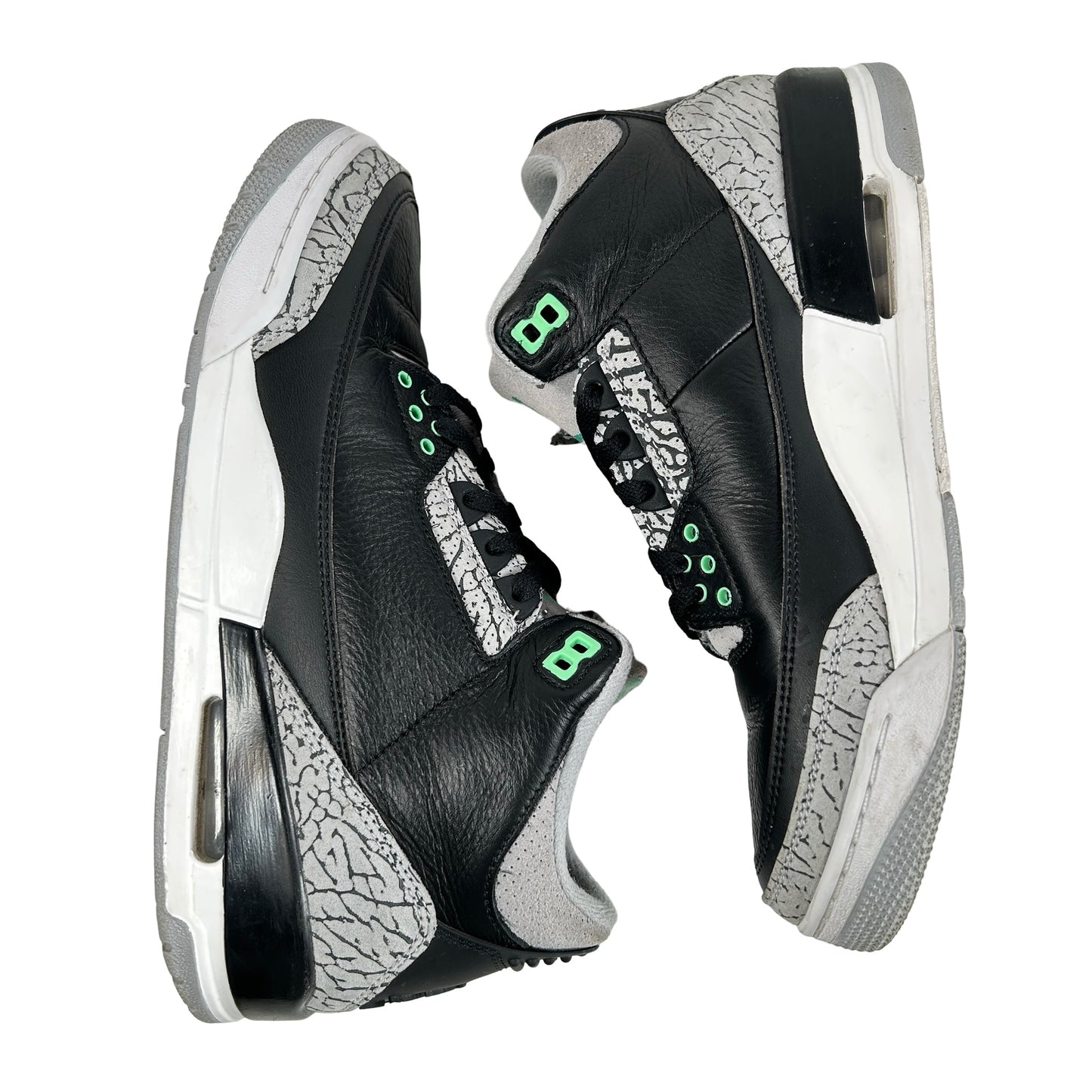 CT8532 031 Jordan 3 Retro Green Glow [USED] - 9.5 M (Used) (No Box)