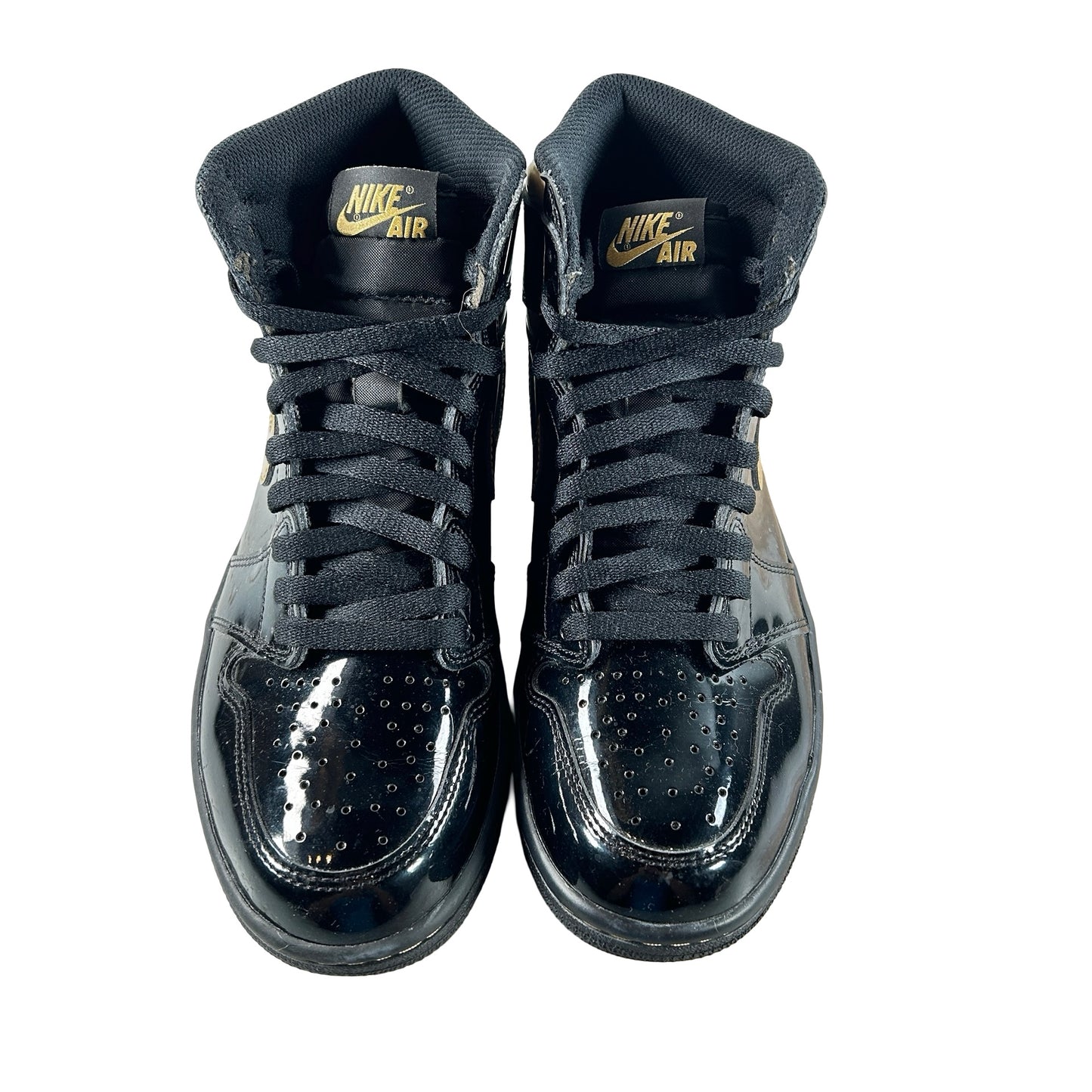 555088 032 Jordan 1 Black/Gold [USED] - 8 M (Used) (No Box)