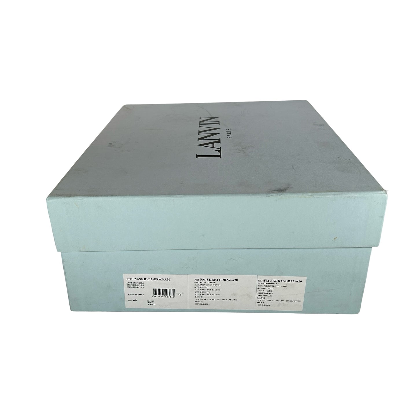 FM SKRK11 DRA2 A2000 Lanvin Leather Curb White Ivory [USED] - 45 EU / 12 US (VNDS)