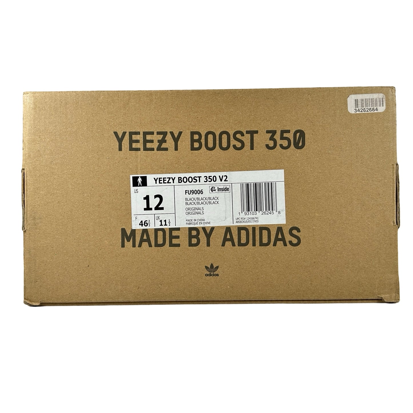 FU9006 adidas Yeezy Boost 350 V2 Black (Non-Reflective) [USED] - 12 M (Used)