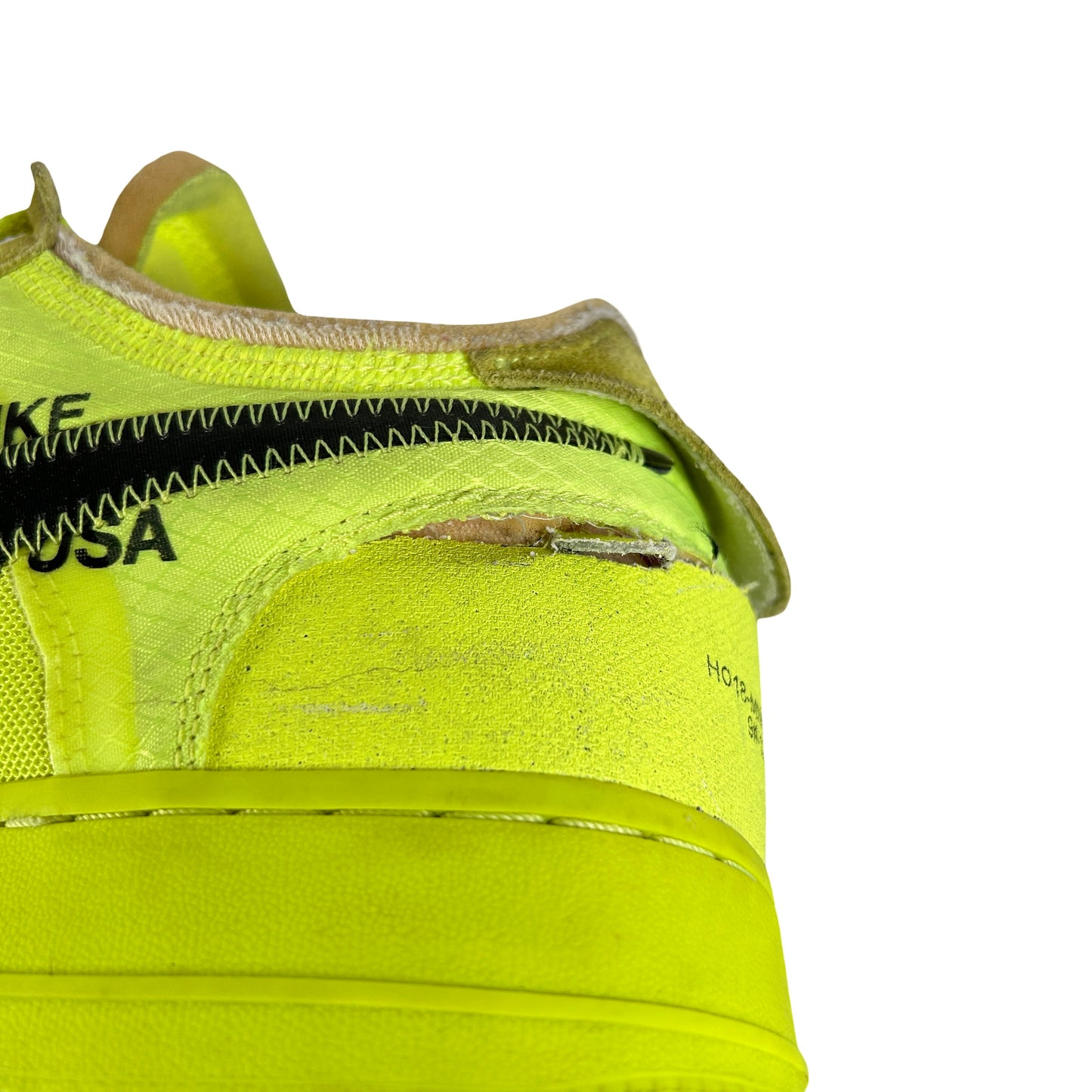 AO4606 700 Nike Air Force 1 Low Off-White Volt [USED] - 11.5 M (Used) (No box)