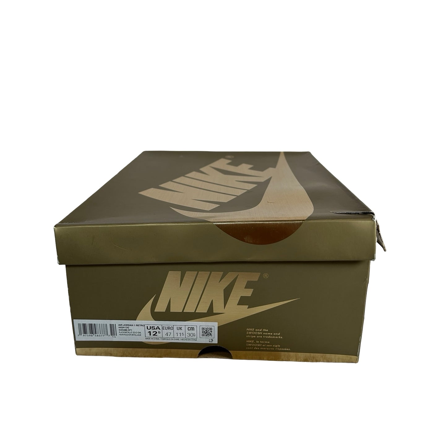 DZ5485 071 Jordan 1 Retro High OG Black Metallic Gold [USED] - 12.5 M (Used)