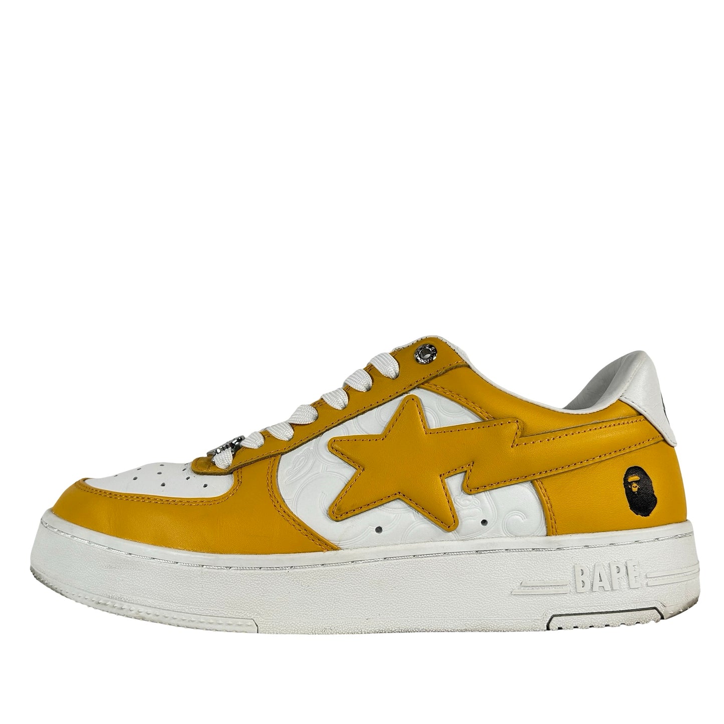 1L30191305 A Bathing Ape Bape Sta Low #3 White Orange Cloud Camo [USED] - 11 M (Used)