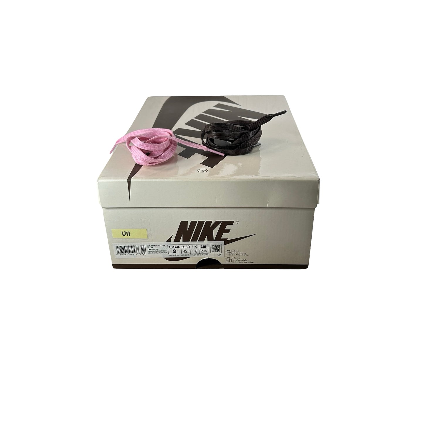 DM7866 202 Jordan 1 Retro Low OG SP Travis Scott Velvet Brown [USED] - 9 M (Used11)