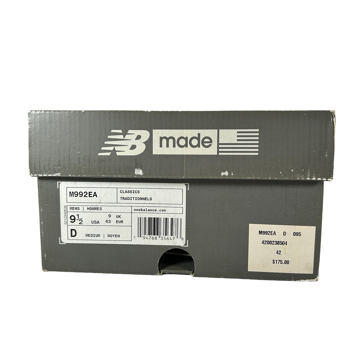 M992EA New Balance 992 Triple Black [USED] - 9.5 M (Used)