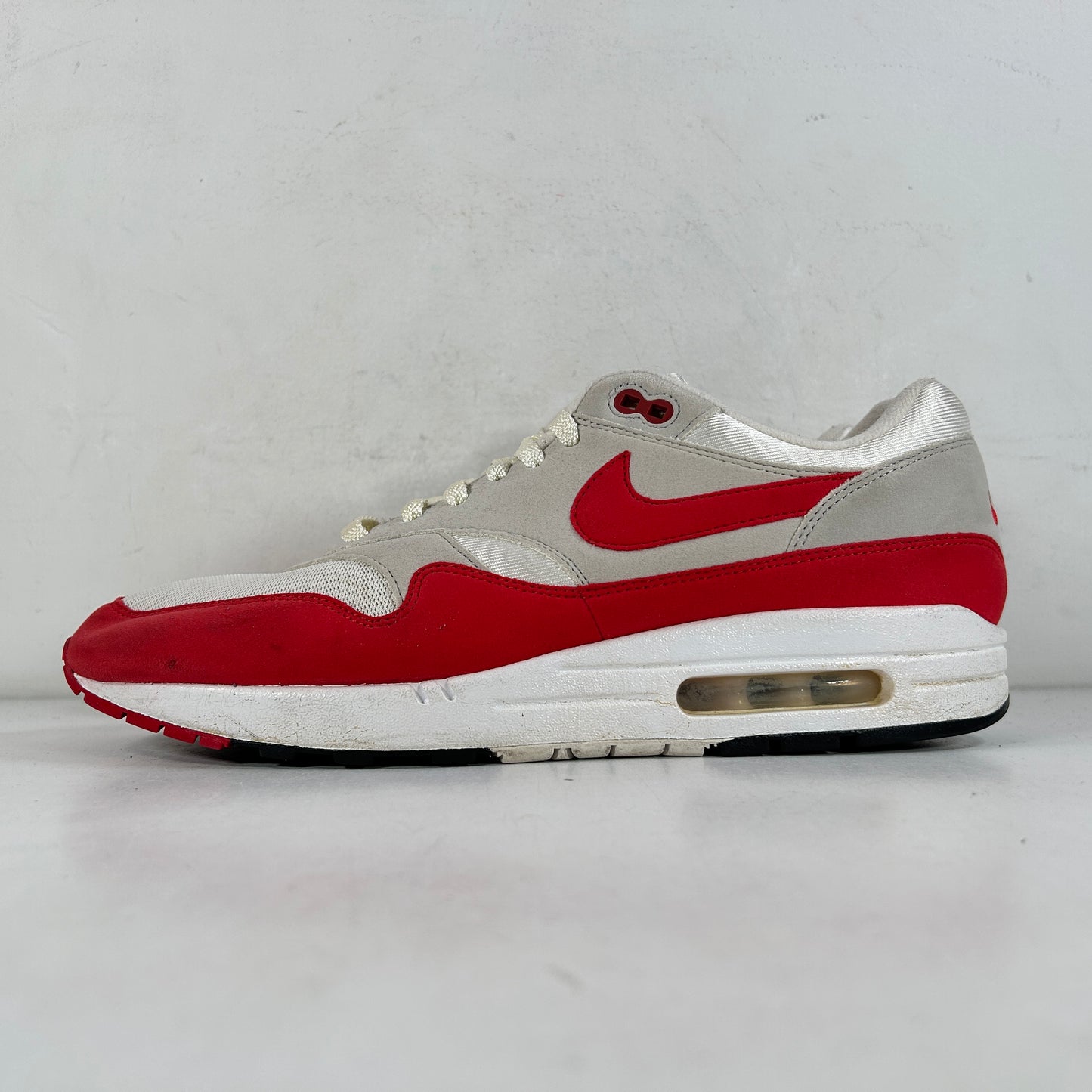 908375 103 Nike Air Max 1 Anniversary Red (2017/2018 Restock Pair) [USED] - 12 M (Used) (No Box)
