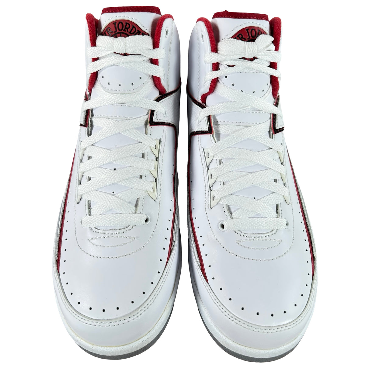 385475 102 Jordan 2 Retro White Red (2014) - 10 M (Yellowing)