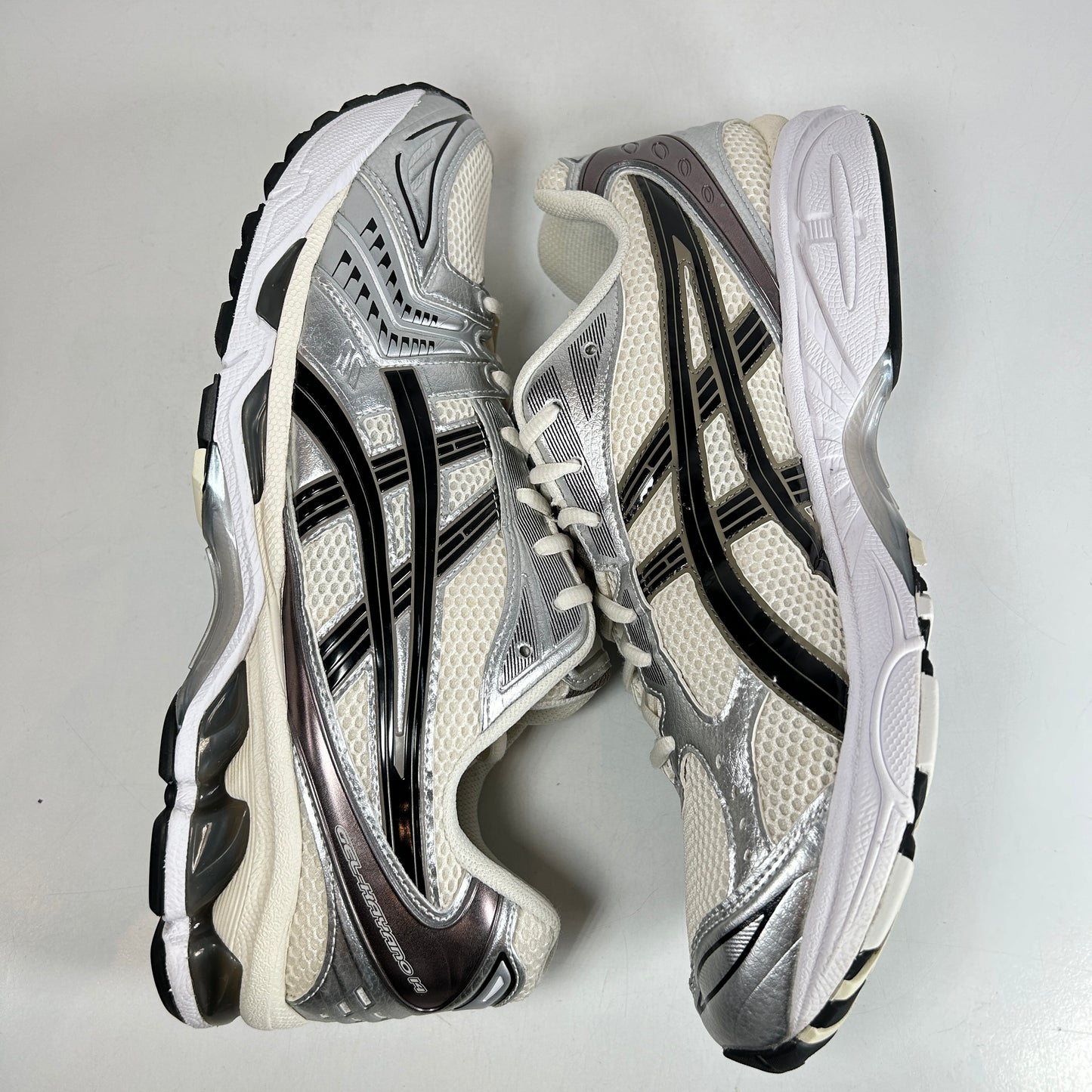 1201A019 108 ASICS Gel-Kayano 14 Cream Black Metallic Plum [USED] - 13 M (Used)