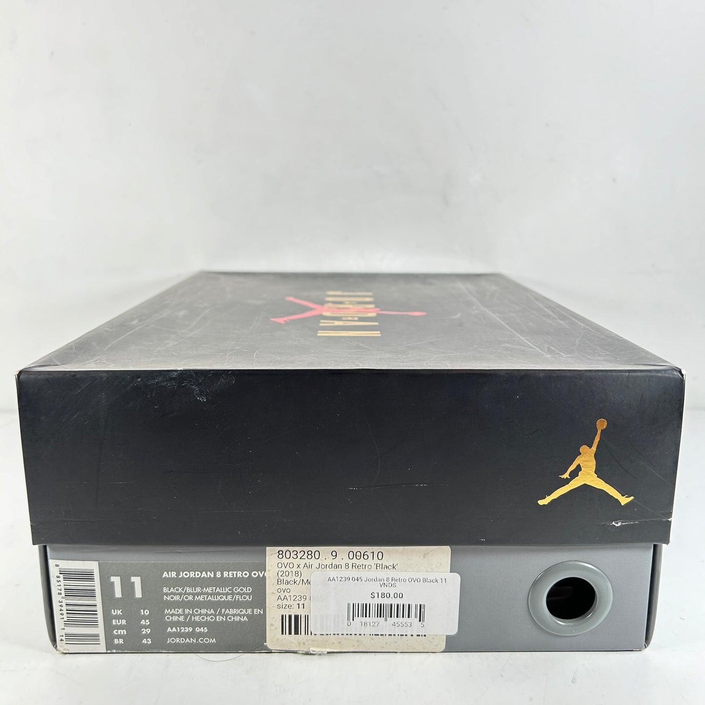 AA1239 045 Jordan 8 Retro OVO Black [USED] - 11 M (Used)