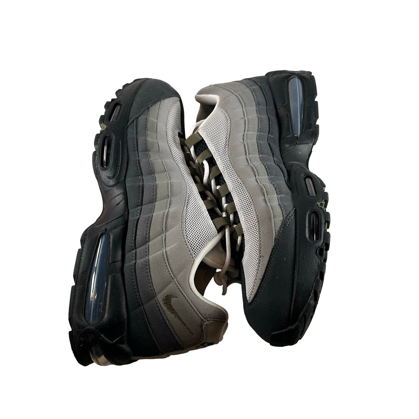 HJ5996 003 Nike Air Max 95 OG Big Bubble Black Medium Olive (W) [USED] - 14.5 W (Used)