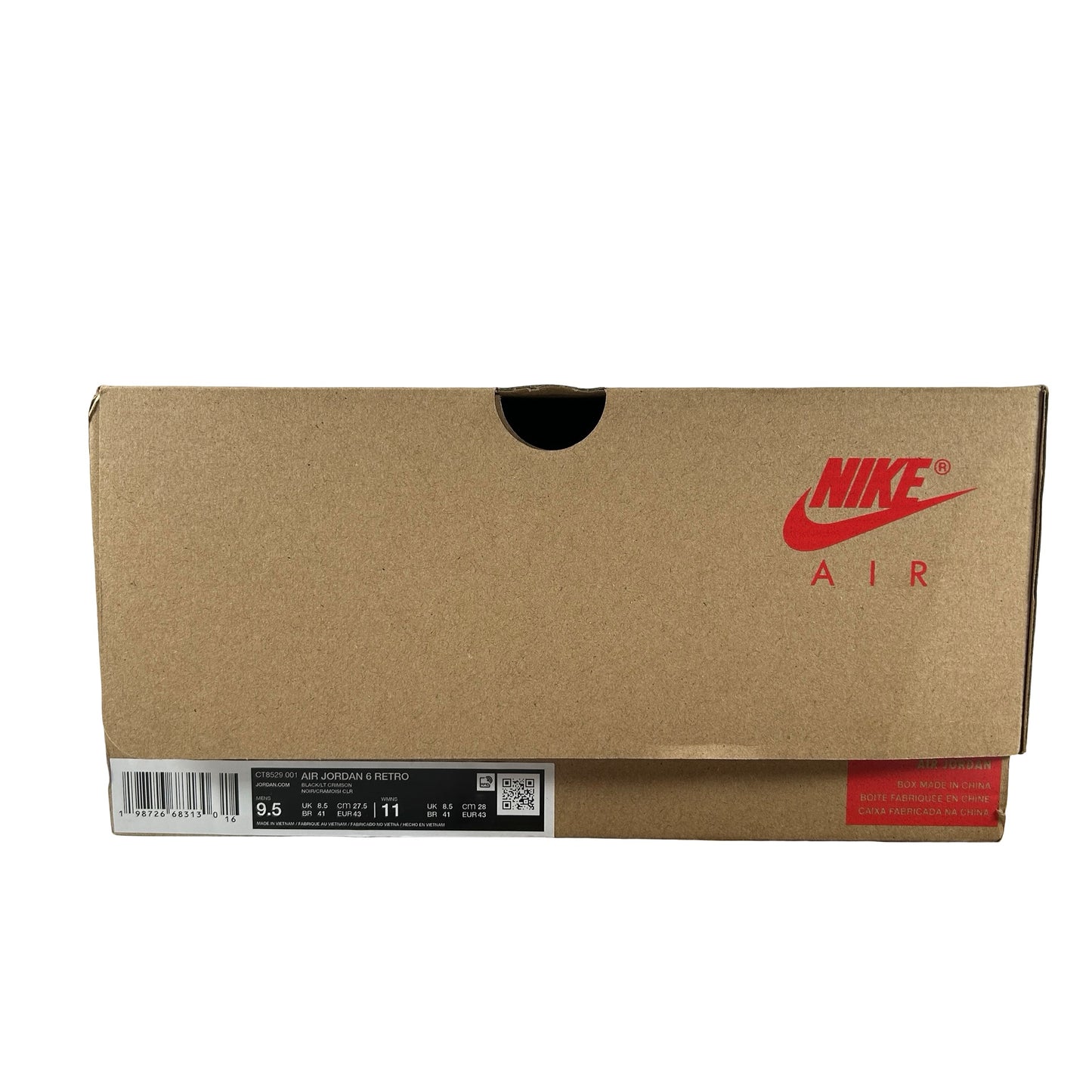CT8529 001 Air Jordan 6 Retro Reverse Infrared Salesman (2026) [USED] - 9.5 M (Used)