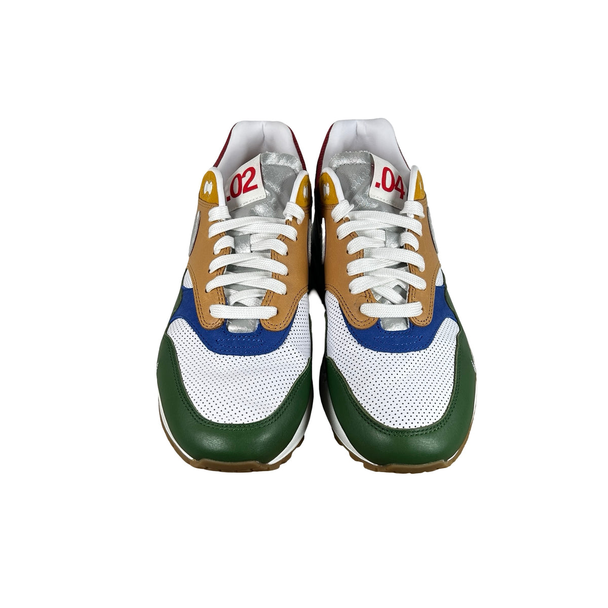 II6235 100 Nike Air Max 1 Premium Goods White Forest Green [USED] - 8 M (Used) (No Box)