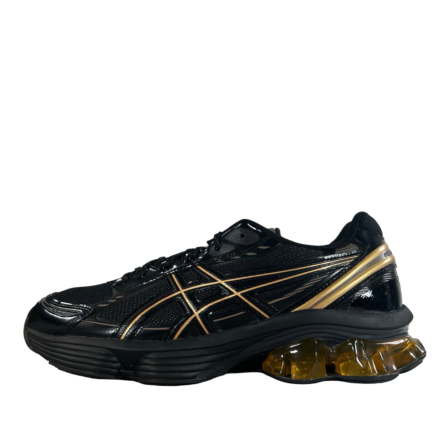 1203A591 001 ASICS Gel-Kinetic Fluent Black Gold [USED] - 11 M (Used)