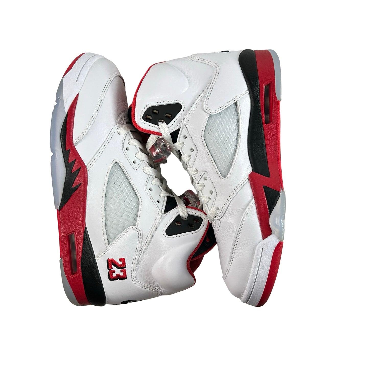 HQ7978 101 Jordan 5 Retro Fire Red Black Tongue (2025) [USED] - 8 M (Used)