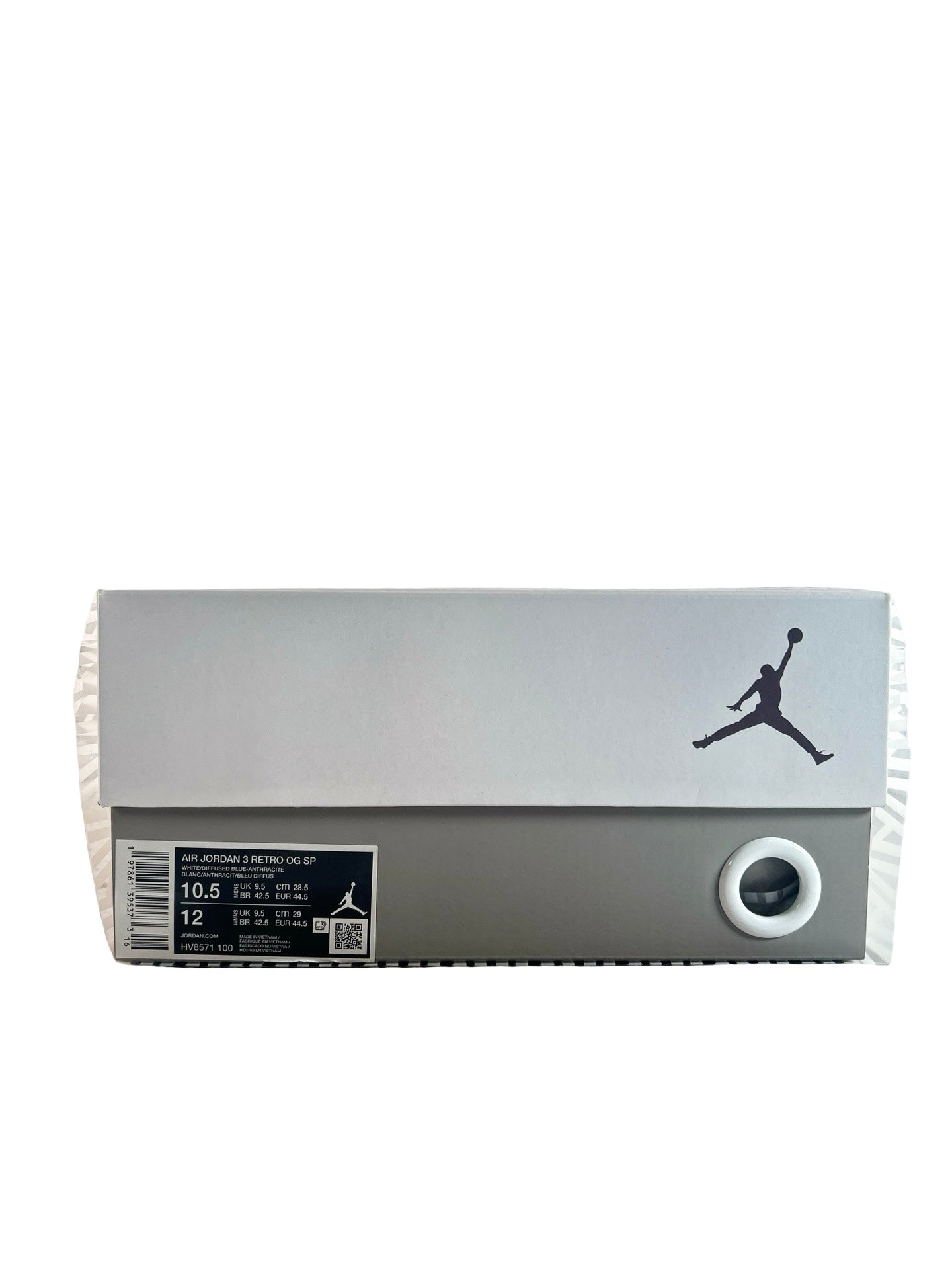 HV8571 100 Jordan 3 Retro OG SP A Ma Maniére Diffused Blue [USED] - 10.5 M (Used)