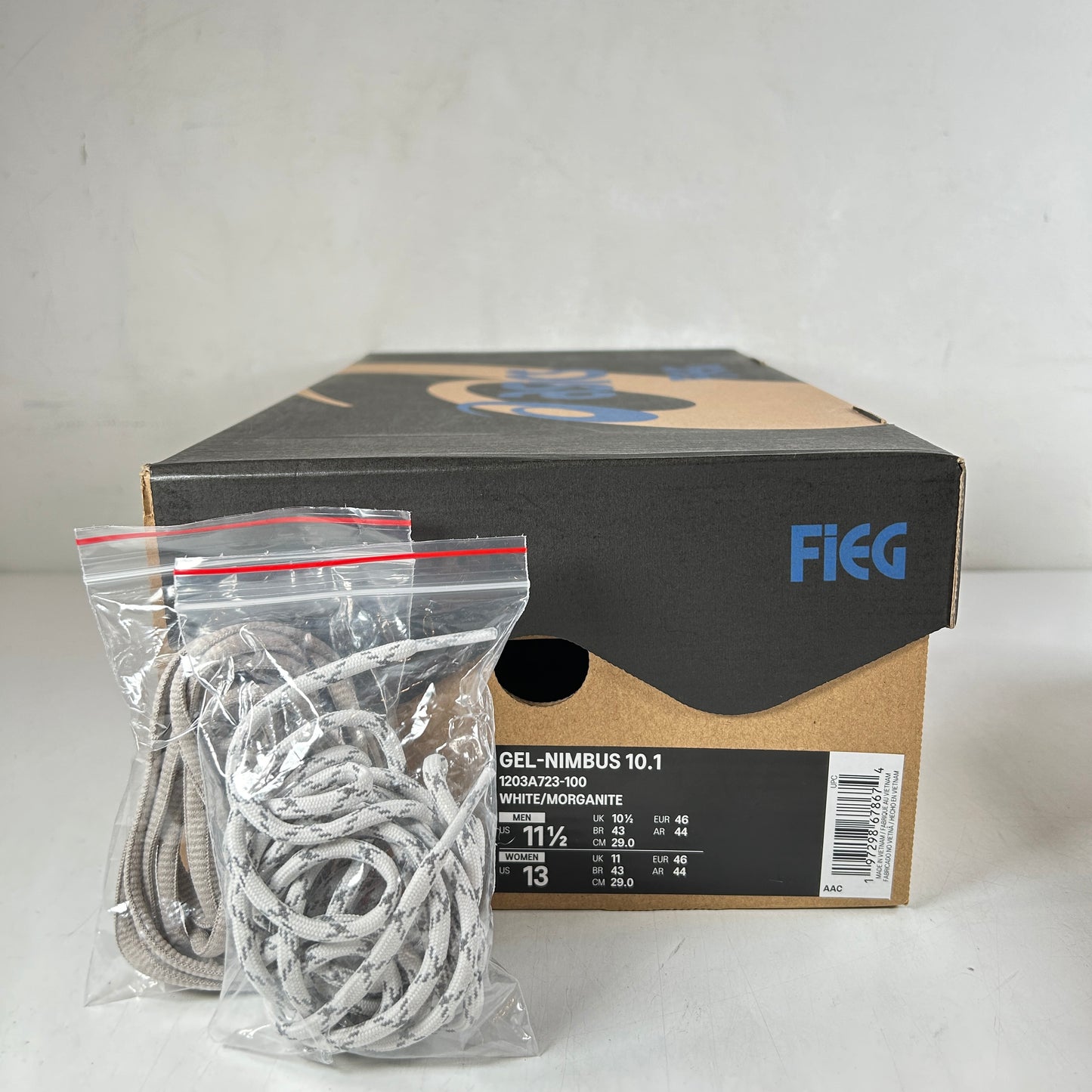 1203A723 100 ASICS Gel-Nimbus 10.1 Kith White Morganite [USED] - 11.5 M (VNDS)