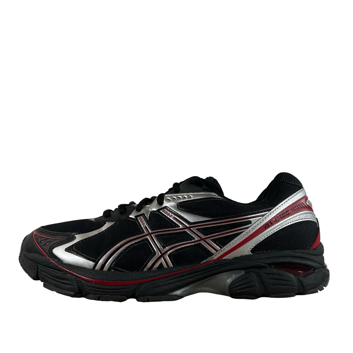 1203A688 001 ASICS GT-2160 Black Pure Silver Red [USED] - 10.5 M (Used) (No Box)