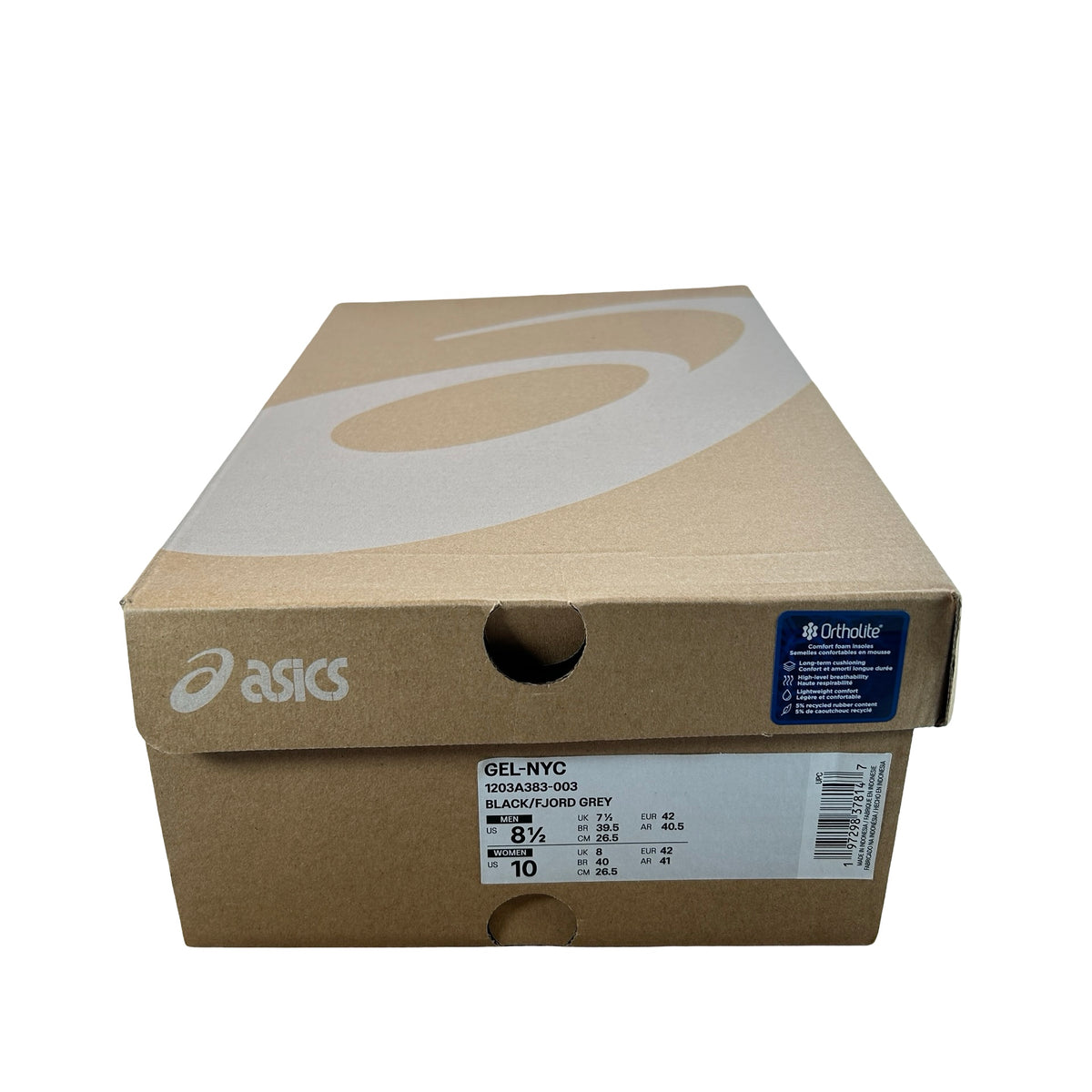 1203A383 003 ASICS Gel-NYC Black Fjord Grey [USED] - 8.5 M (Used)