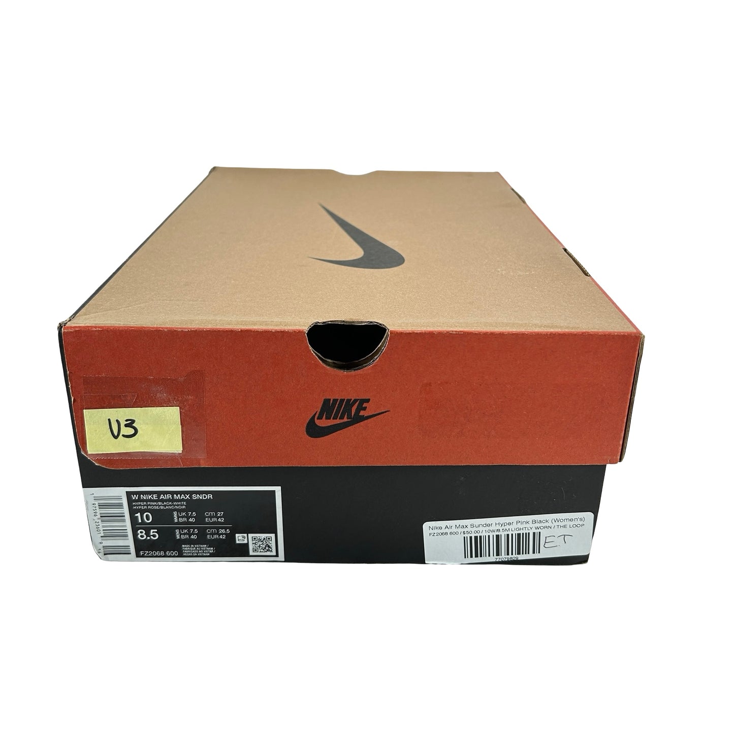 FZ2068 600 Nike Air Max Sunder Hyper Pink Black (Women's) [USED] - 10 W (Used3)