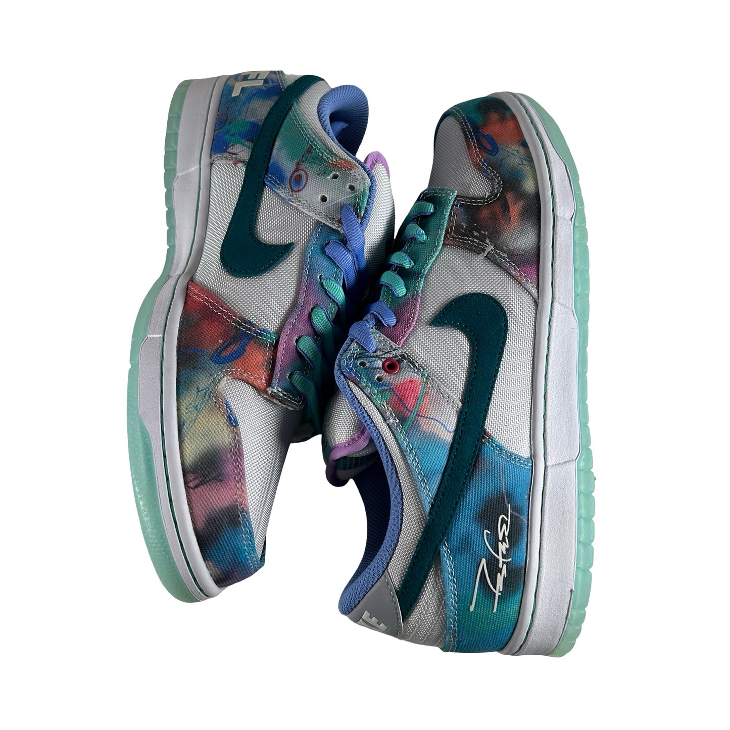 HF6061 400 Nike SB Dunk Low Futura Laboratories Bleached Aqua - 10.5 M (Slightly Yellowing Sole)