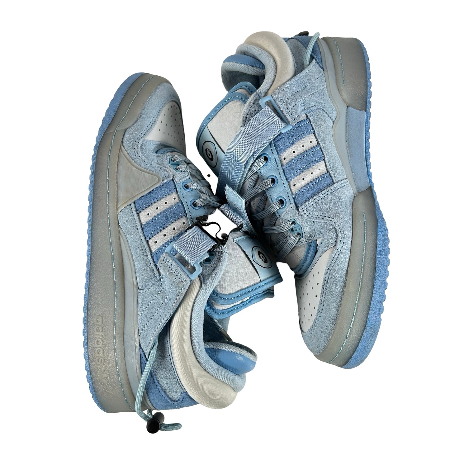 GY9693 adidas Forum Buckle Low Bad Bunny Blue Tint [USED] - 8 M (Used)
