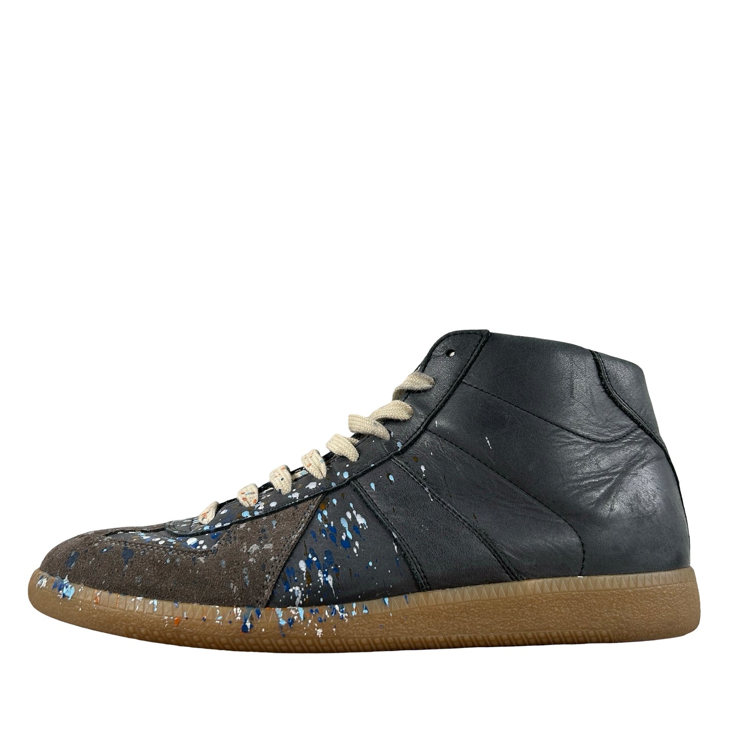 Maison Margiela Paint Splatter Replica High Blue [USED] - 41 EU / 8 US (Used) (No Box)