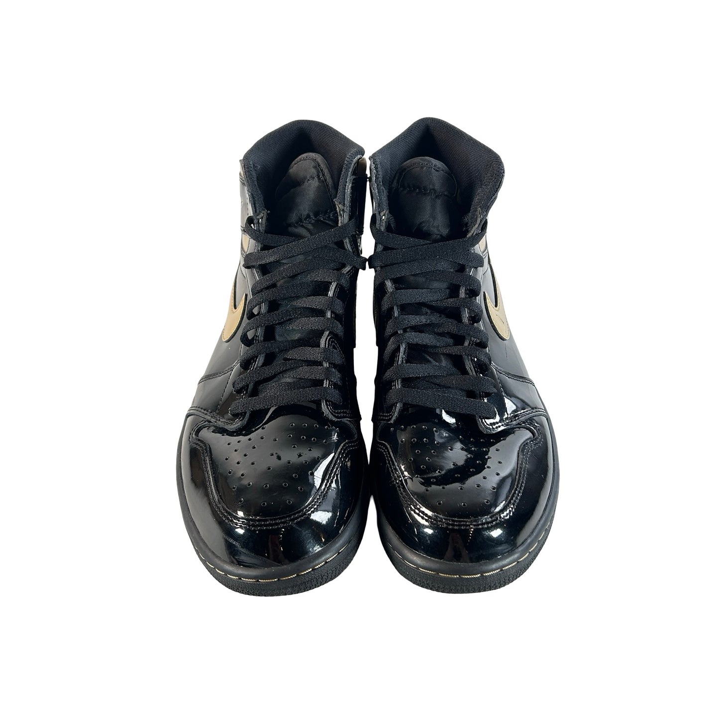 555088 032 Jordan 1 Black/Gold [USED] - 12 M (Used) (No Box)