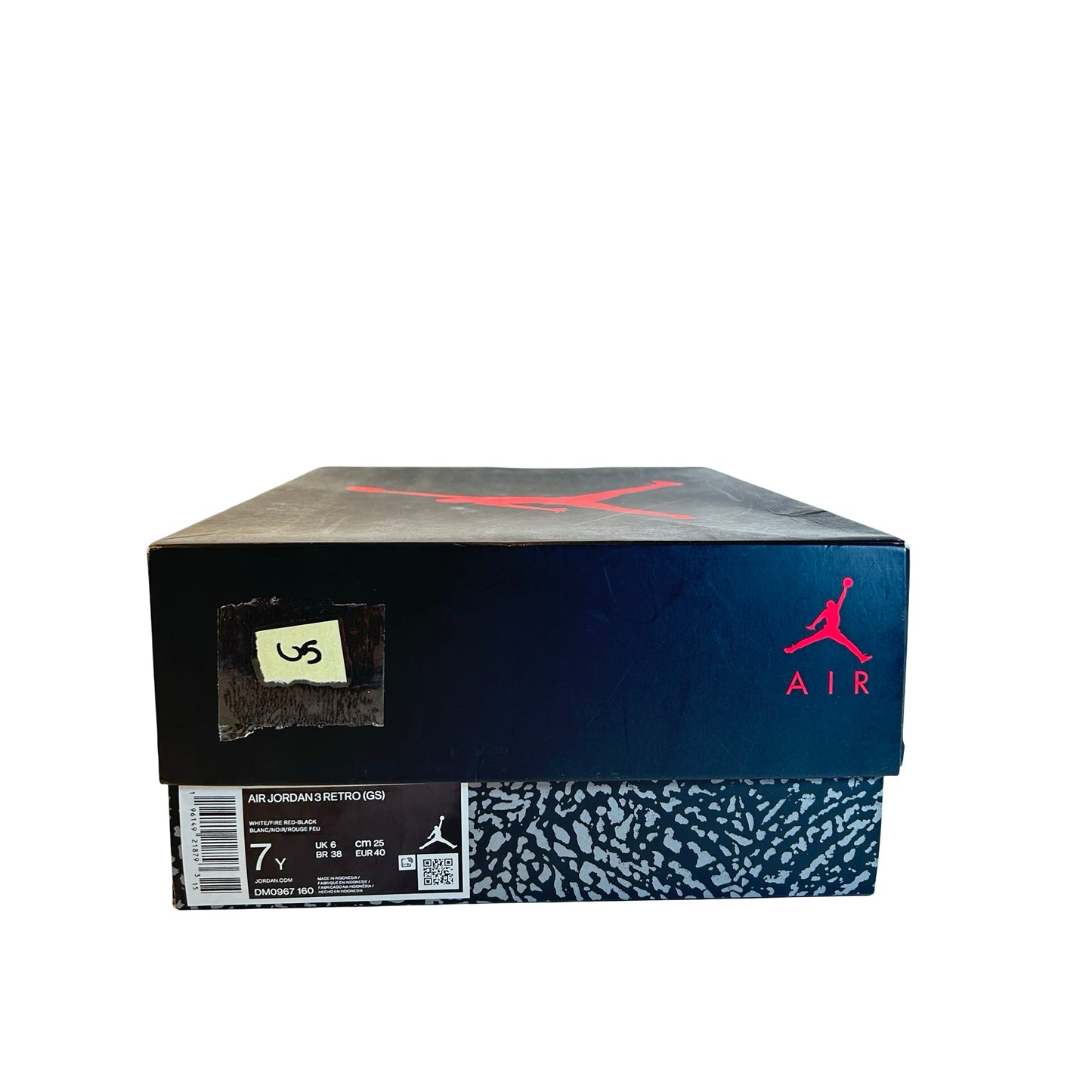 DM0967 160 Jordan 3 Retro Fire Red (2022) (GS) [USED] - 7 Y (Used5)