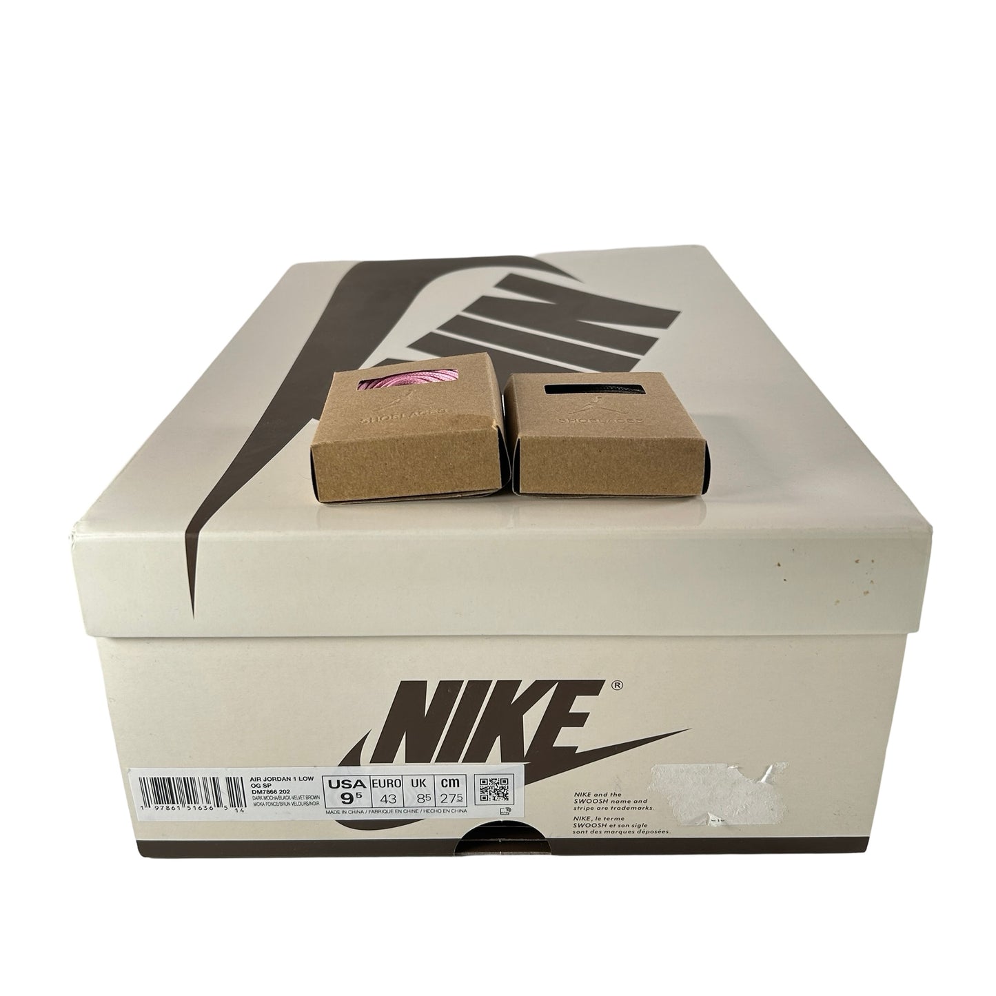 DM7866 202 Jordan 1 Retro Low OG SP Travis Scott Velvet Brown [USED] - 9.5 (Used)