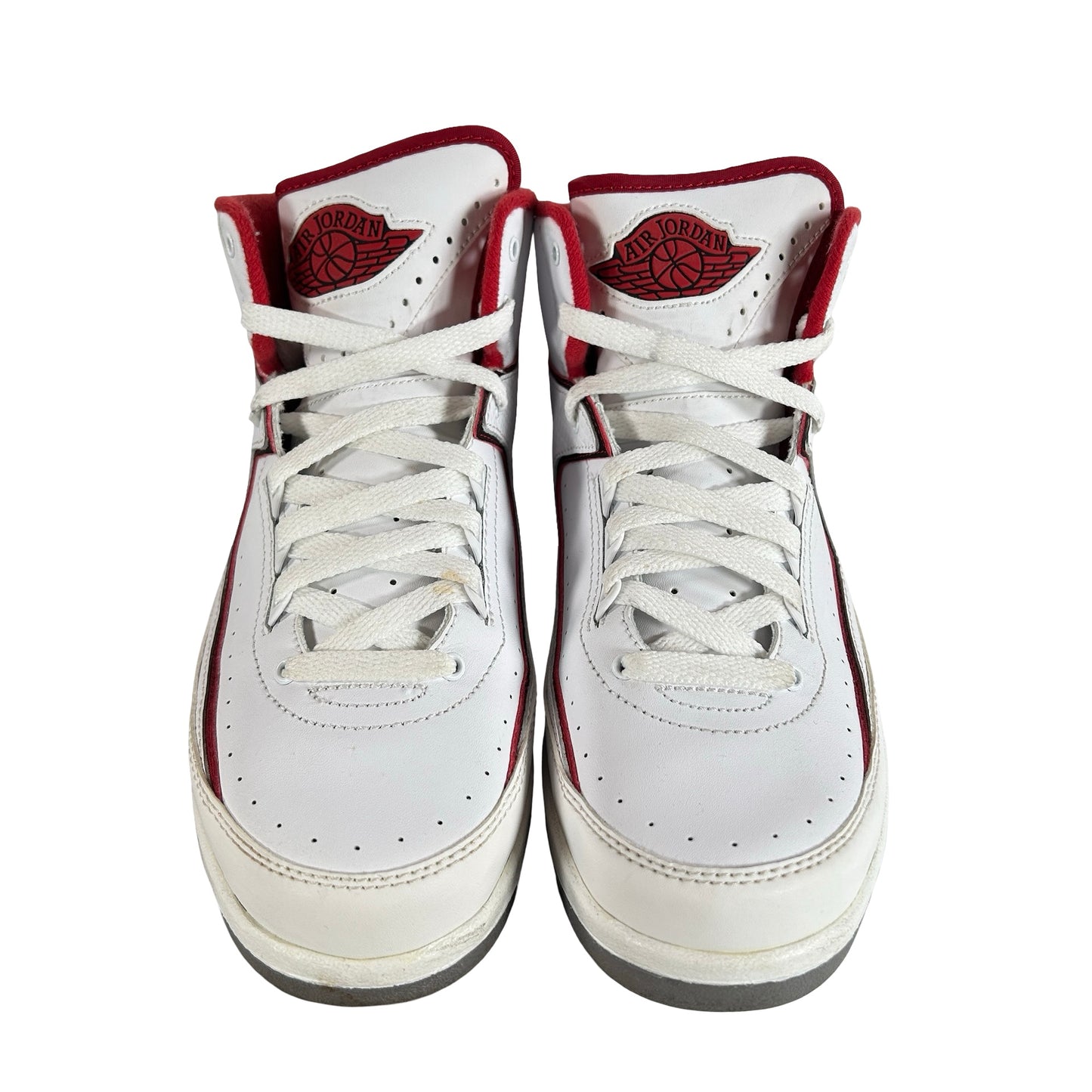 395718 102 Jordan 2 Retro White Red (2014) (GS) [USED] - 7 Y (Used)