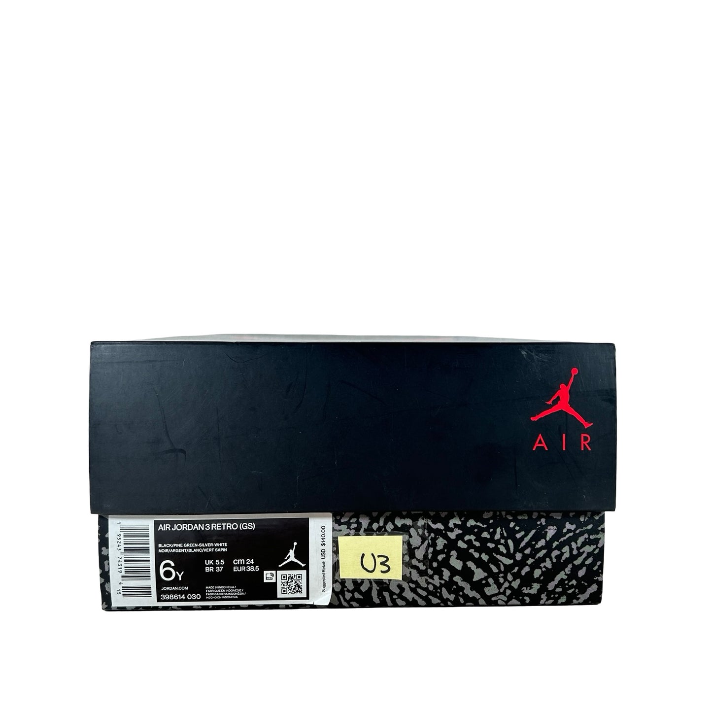 398614 030 Jordan 3 Retro Pine Green (GS) [USED] - 6 Y (Used3)
