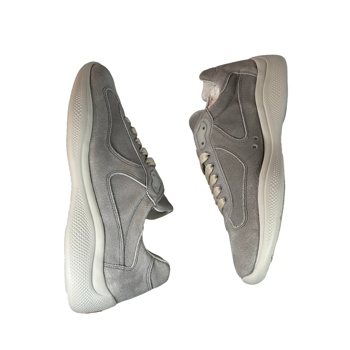 4E3400 Z50 F0031 Prada America's Cup Grey Suede [USED] - PRADA 8 / US 9 M (Used)