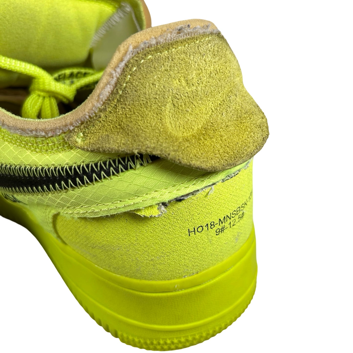 AO4606 700 Nike Air Force 1 Low Off-White Volt [USED] - 11.5 M (Used) (No box)