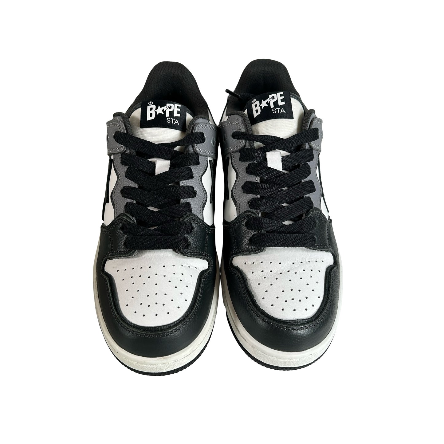 1J80191059 A Bathing Ape Sk8 Sta #5 Black White Grey [USED] - 9.5 M (Used)