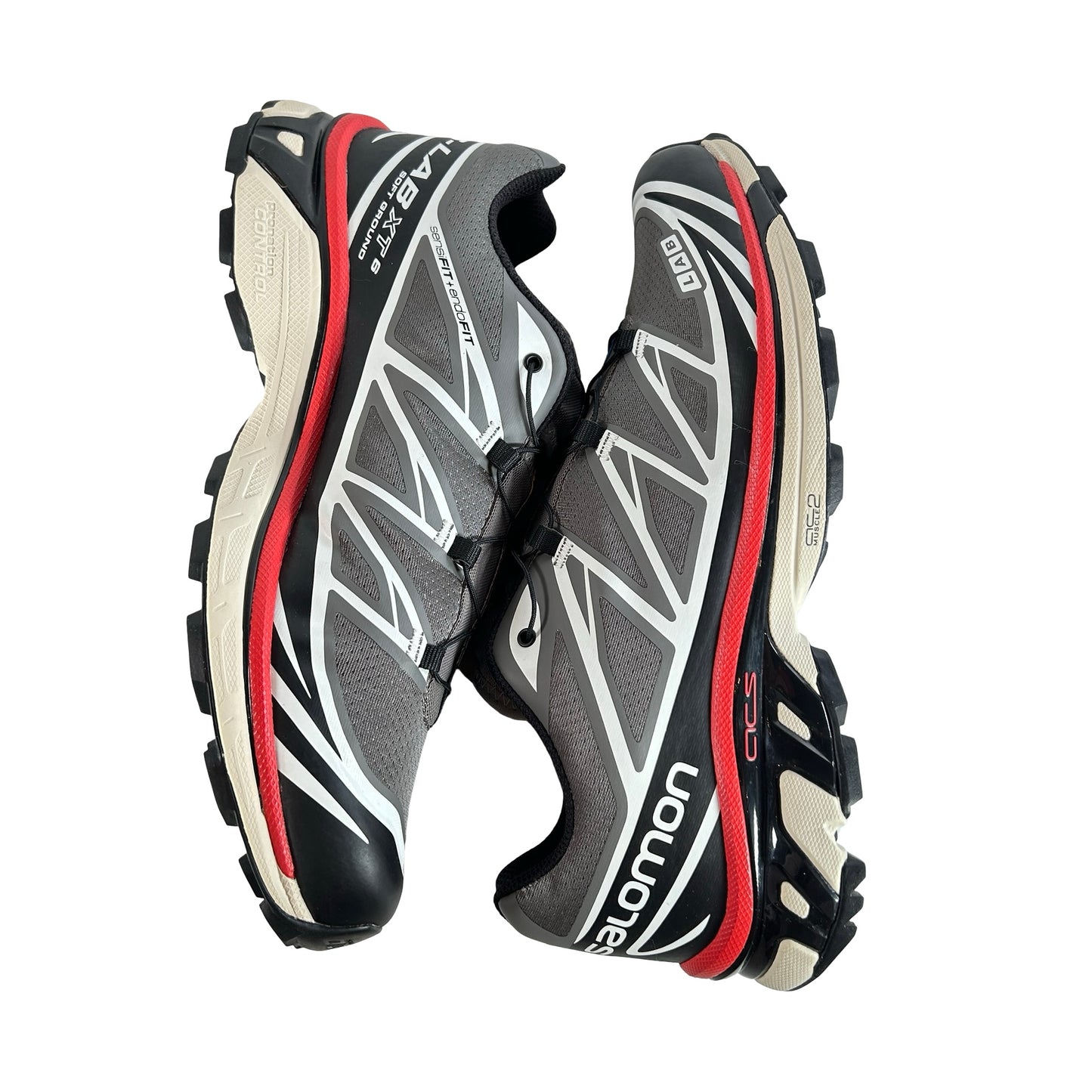 L4729320035 Salomon XT-6 Pewter Aurora Red [USED] - 11.5 M (Used)