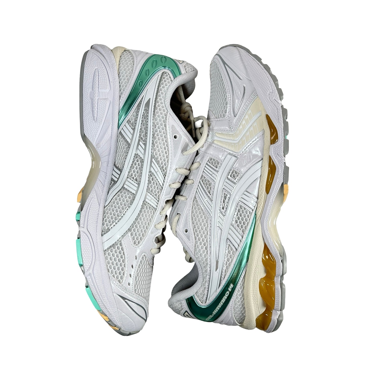 1203A537 107 ASICS Gel-Kayano 14 White Mint Gold [USED] - 11 M (VNDS)