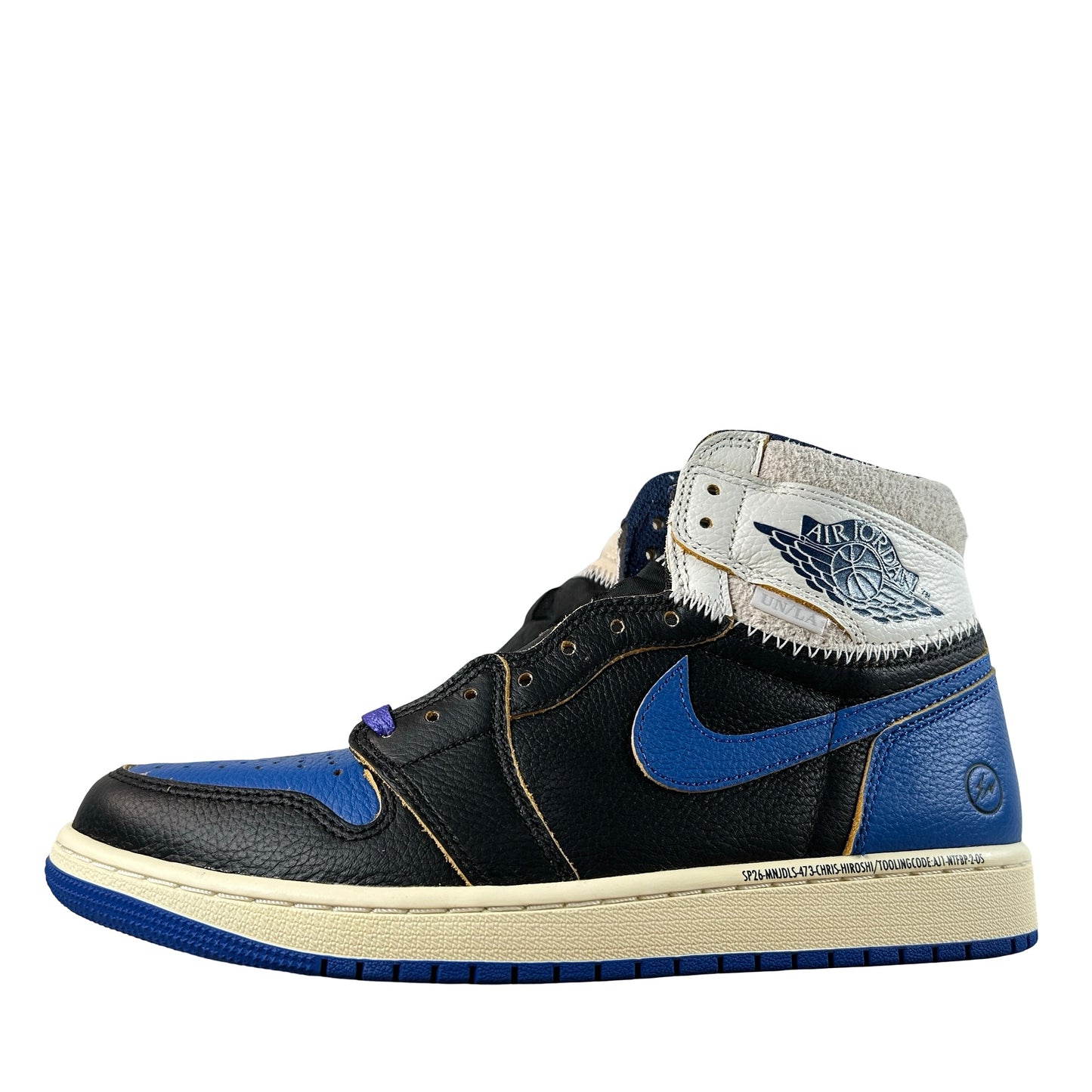IO7847 001 Air Jordan 1 Retro High OG SP Fragment x Union LA Sport Royal [USED] - 9.5 M (Used)