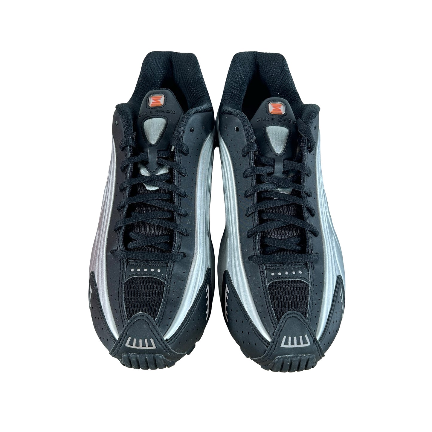 BV1111 008 Nike Shox R4 Black Metallic Silver (2018/2024) [USED] - 7.5 M (Used)