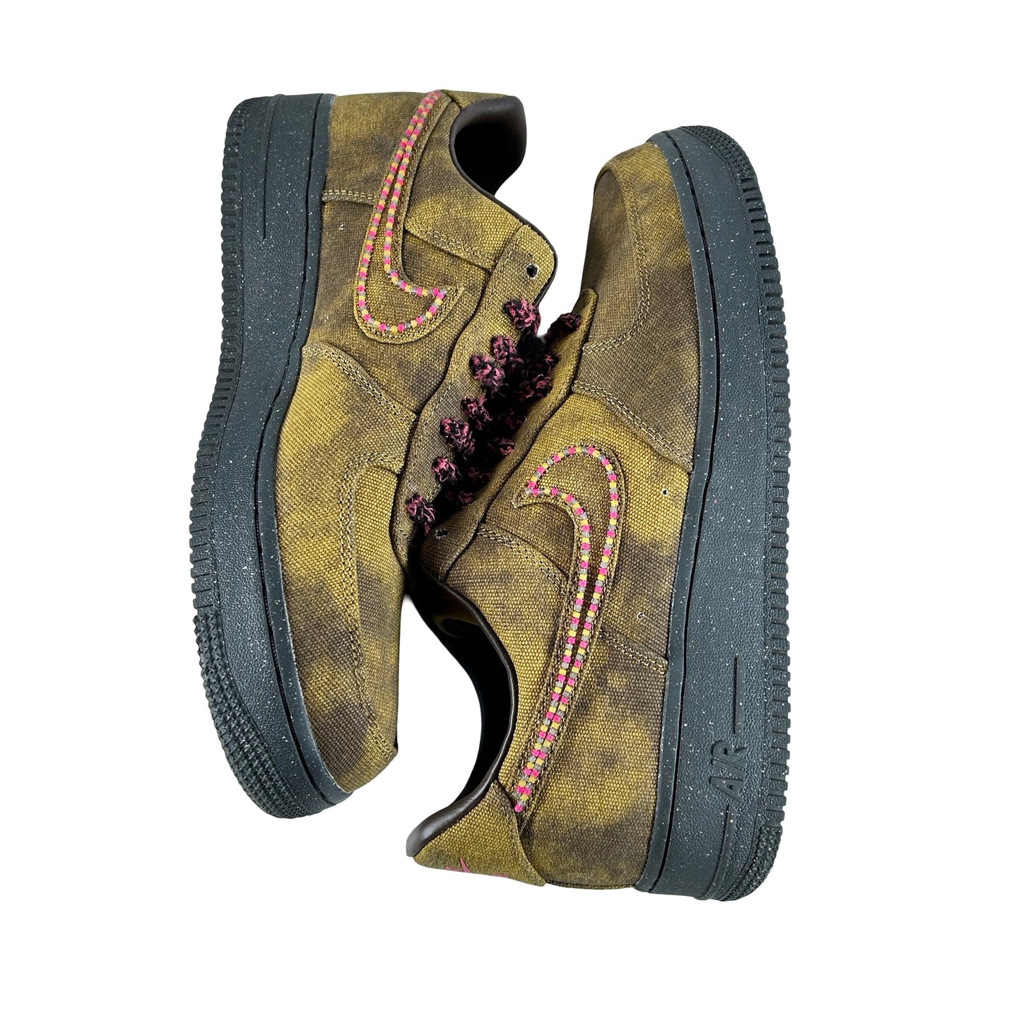 IO4474 300 Nike Air Force 1 Low '07 QS Boucle Desert Moss Fierce Pink [USED] - 9.5 M (Used)