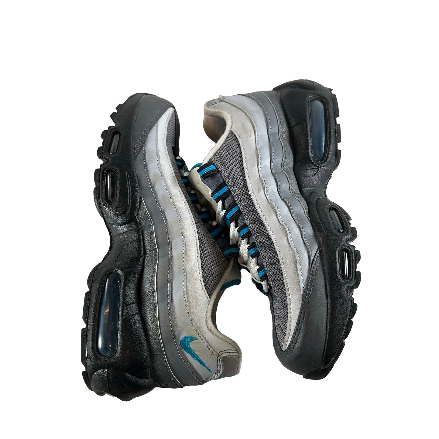 CJ3906 002 Nike Air Max 95 Recraft Grey Laser Blue (GS) [USED] - 5 Y (Used) (No Box)