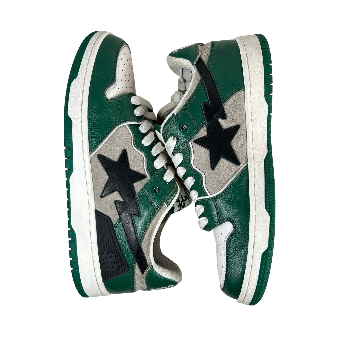 1I80191010 A Bathing Ape Bape SK8 Sta Green Grey [USED] - 9 M (Used)